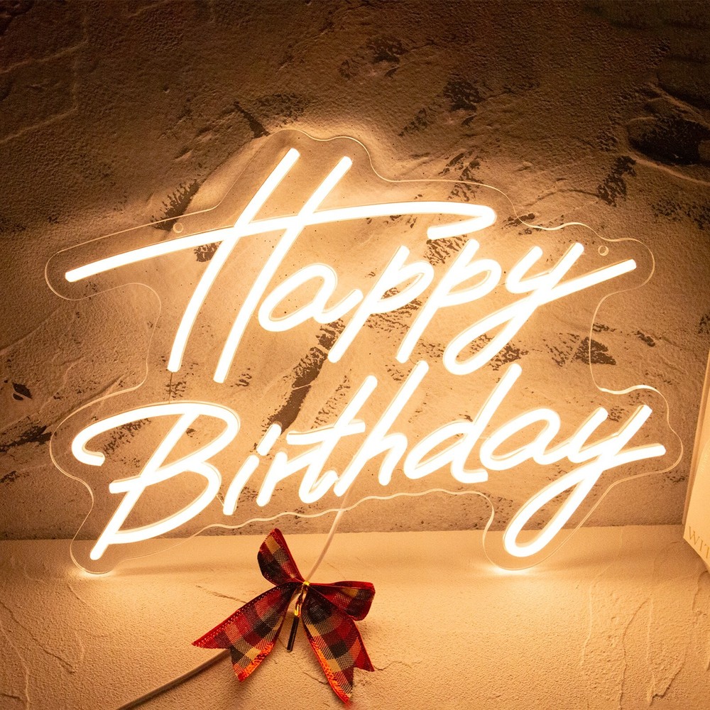 Happy Birthday Neon Sign Personalized sign Acrylic LED Modern Neon Signs