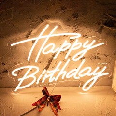 Happy Birthday Neon Sign Personalized sign Acrylic LED Modern Neon Signs