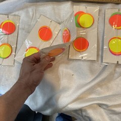 UV Neon Glow Dots On A String , Glow black light Party Decorations New 5 Packs