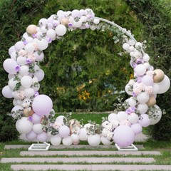 Metal Round Balloon Arch Backdrop Stand for Party Wedding Baby Shower Heavy Duty