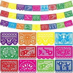 3 PCS Cinco De Mayo Decorations, Plastic Mexican Party Banner 3 PCS, Colorful