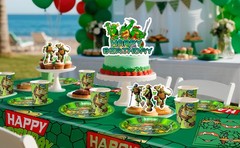 98Pcs Ninja Turtles Party Decorations Ninja Turtles Balloons Backdrop Tablecloth