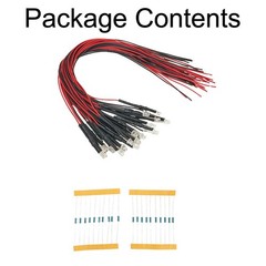 For Building Layout! 20*LED Light Strip 12V~18V 20mA/30mA 20pcs With Cable
