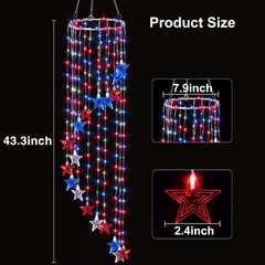 Unique 4th of July Decorations with 248 LEDs & Timer – Perfect for Memorial Day