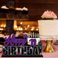 Happy 11th Birthday Purple Acrylic Table Topper Centerpieces Set – Cheers to …