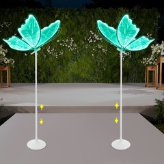 Butterfly RGB Floor Lamp LED Ambient Light Adjustable Height Wedding Decoration