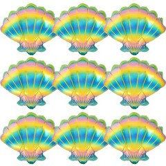 10Pcs Sea Shell Balloons Multicolor Sea Shell Conch Foil Mylar Balloons for B…