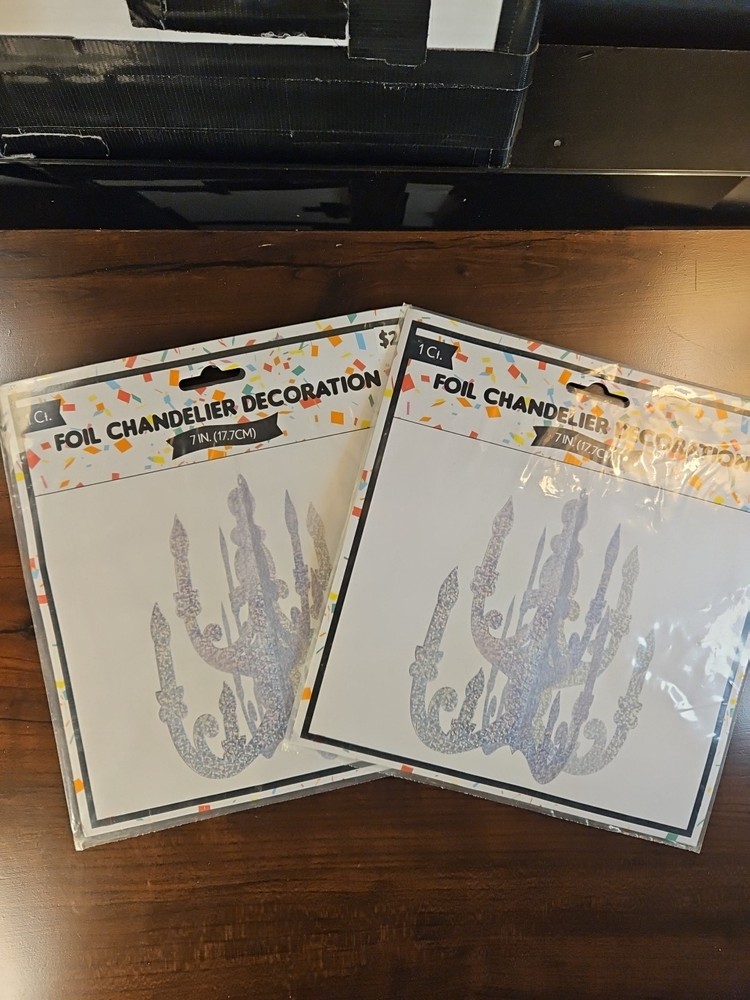 2x Foil Chandelier Decoration 7 Inch (ff3)