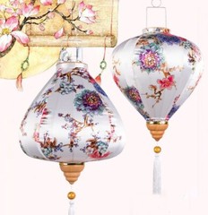 Retro Japanese Hanging Lanterns Floral Lantern Party Festival Hanging Decor