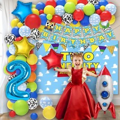 Two Infinity and Beyond Birthday Decorations Include Happy Birthday Banner Ba…