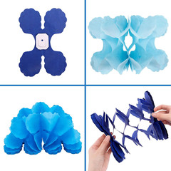 6Pcs FouLeaf Clover Garland Party Tissue Paper Streamers Hanging Flower Garland