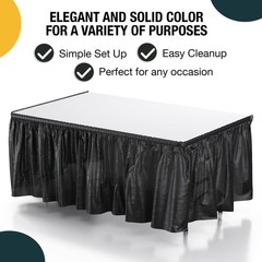 Ruffle Table Skirt Black 6 Pack 14 Ft Long Table Skirts for Rectangle Tables …
