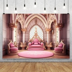 Castle Backdrop Queen Throne Sweet Girl Princess Background Party Banner Decor