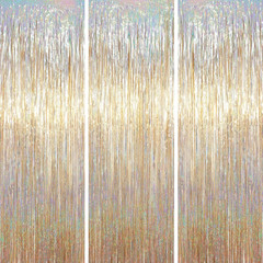 3.3 X 6.6 Ft Foil Fringe Backdrop Curtains, Tinsel Streamers Party Decorations,
