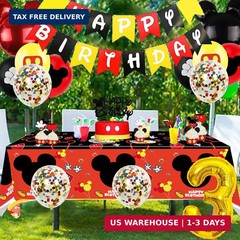 Cartoon 3rd Birthday Party Decorations – 3 Years Old Boy Party Supplies Includes