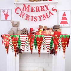 Christmas Grid Leopard Xmas Tree Mantel Scarf Fireplace Top Runner Cover