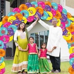 50 Pcs Diwali Decorations – 12 Inch Happy Diwali Balloons, Latex Elephant & P…