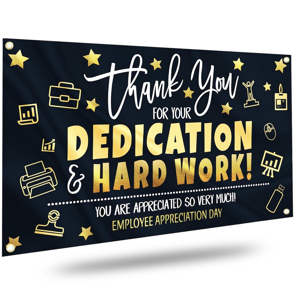 Employee Appreciation Day Banner Backdrop Decorations We Appreciate You Banner A