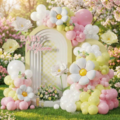 Daisy Flower Balloon Arch Kit – 139PCS Wildflower Decorations for Events