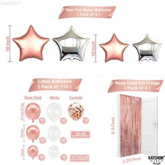 KatchOn, Rose Gold Graduation Decorations 2025 – Pack of 130 | Rose Gold 2025…