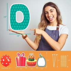 Delightful 16-Piece Birthday Yard Sign Set – Easy Install Outdoor Decorations