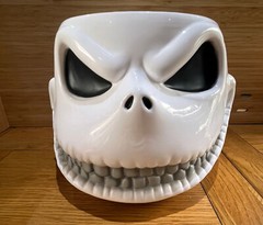 Disney Nightmare Before Christmas Jack Skellington Candy Bowl Skull Halloween