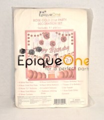Epique One 21st Party Decorating Set – Rose Gold – 41 Pieces – New