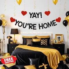 RICHHHA Black Welcome Home Banner