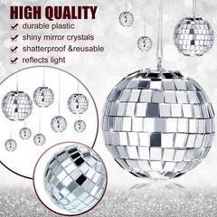 20 Pcs Disco Ball Ornaments – Assorted Sizes for Garden Party, Wedding, Festival