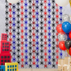 Spider Web Birthday Decorations,2 Pack Red Black and Blue Spider Birthday Par…
