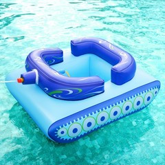 Inflatable Tank Pool Float Kids Water Gun Summer Swim Toy Battle Fun Durable 44I