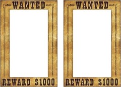 2-Pack Cowboy Themed Photo Frames – Ideal for Wild West Party Fun (23½» x 15½»)