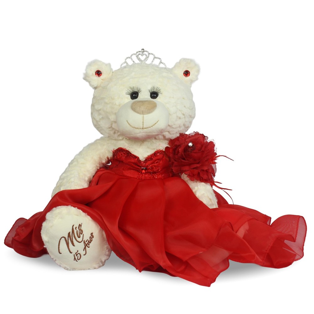 Large 20” Quinceañera Teddy Bear Centerpiece – Elegant Dress, Oversized Keeps…