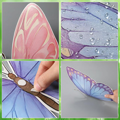 18 Pcs Large Butterfly Party Decorations 2 Sizes 3D Paper Butterfly Wall Decor