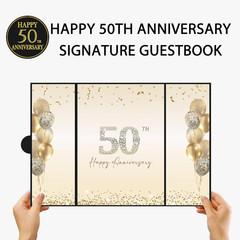 Black Gold 50Th Anniversary Party Decorations, Happy 50Th Anniversary Alternativ