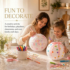 12 Inch White round Paper Lanterns (10 Pack)