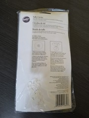 New/Sealed Wilton White Tulle Circles for Party Decorations Free Ship