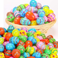 72 PCS 3.15″ Plastic Easter Eggs Bulk Empty Easter Eggs printed plastic Fillable