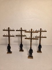 4 LINEMAN POLE & Silhouette Climber | cake decoration | 12” Miniature Decor