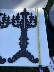 Black Glittery Candelabras(2) Large 3D Cardboard Stand-up Goth Party Decor