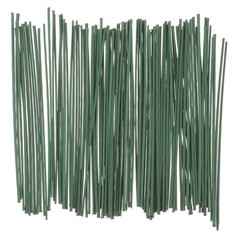 100Pcs Reusable Floral Wire Stems Metal Flower Rod DIY Flower Stem Support Green