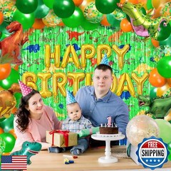 Avezano Dinosaur Birthday Decorations Supplies Kit – 117 Pcs Dino Theme Party