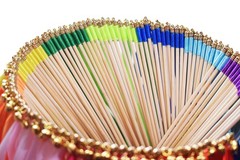 100 Pieces Multi-Color Ribbon Wands Streamers Sticks with Gold Bell, Chromati…