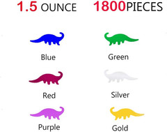 Dinosaur Confetti Metallic Foil Scatter for Dino Theme Birthday Party Celebratio