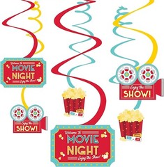 Movie Night Hollywood Award Prom Theme Party Hanging Swirl Decorations