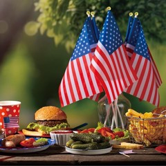 12 Pack Mini American Flags on Stick – Perfect for 4th of July Celebrations