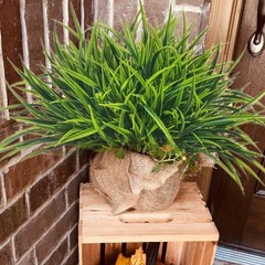 12 Bundles Artificial 15.2″ tall x 9.5″ Diameter (adjustable length), Green