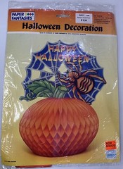 Vintage Halloween Honeycomb Centerpiece Spider/Web Paper Fantasies NOS Denmark
