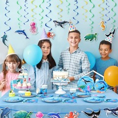 Durable 24 Pcs Ocean Party Hanging Swirls – Perfect for Summer Celebrations