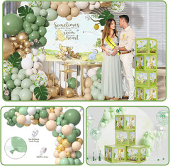 132pcs Classic Winnie Baby Shower Decorations Kit, All-in-1 Vintage Winnie Party